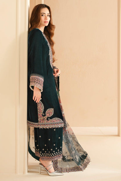 JAZMIN__Embroidered Velvet Formal VF-2039 - House Of Anaya