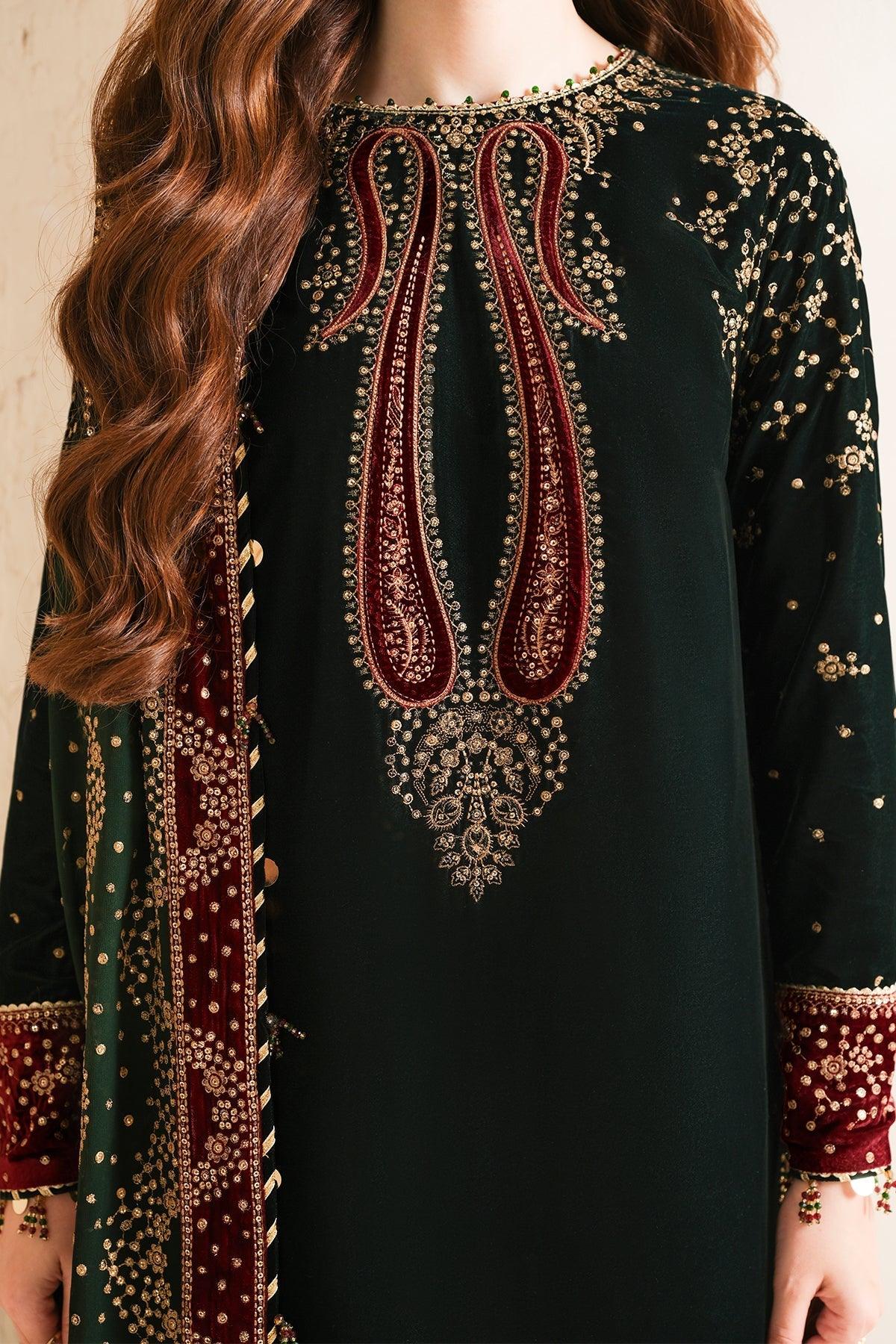 JAZMIN__Embroidered Velvet Formal VF-2034 - House Of Anaya