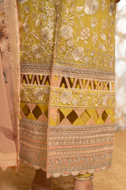 Hemstitch | Summer Luxury Lawn 24 | Lime