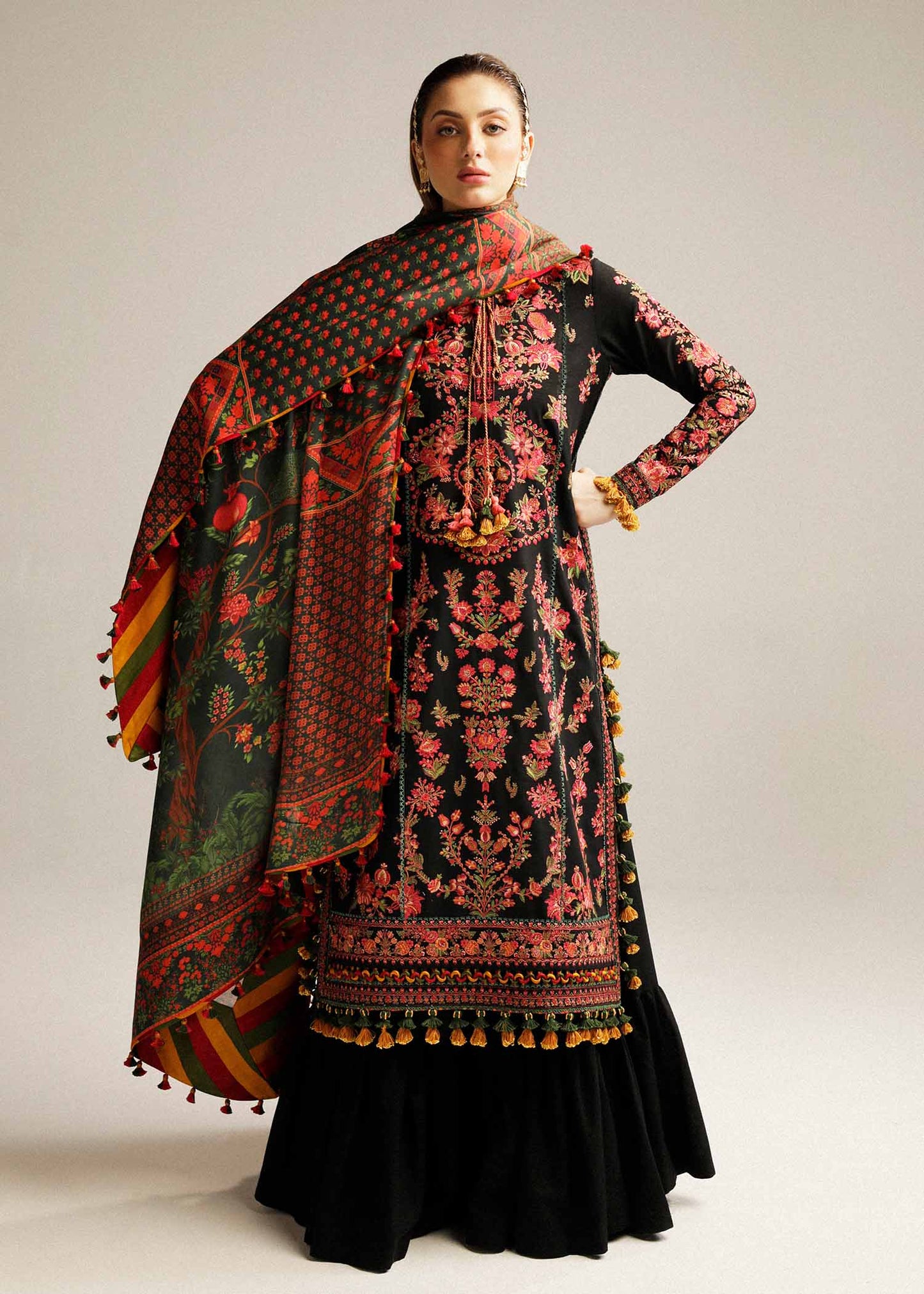 Hussain Rehar | Winter Shawl Khaddar 23 | Raat - House Of Anaya
