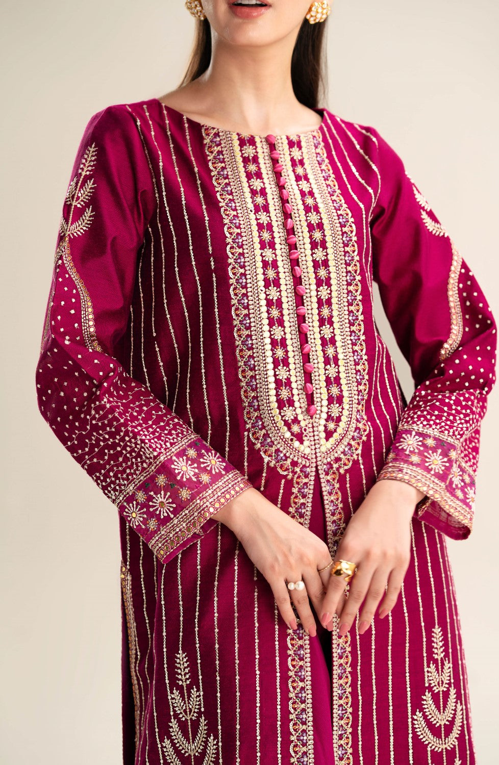 Maryum N Maria | Lagom Ready to Wear | VIOLET - MS-24214 - House Of Anaya