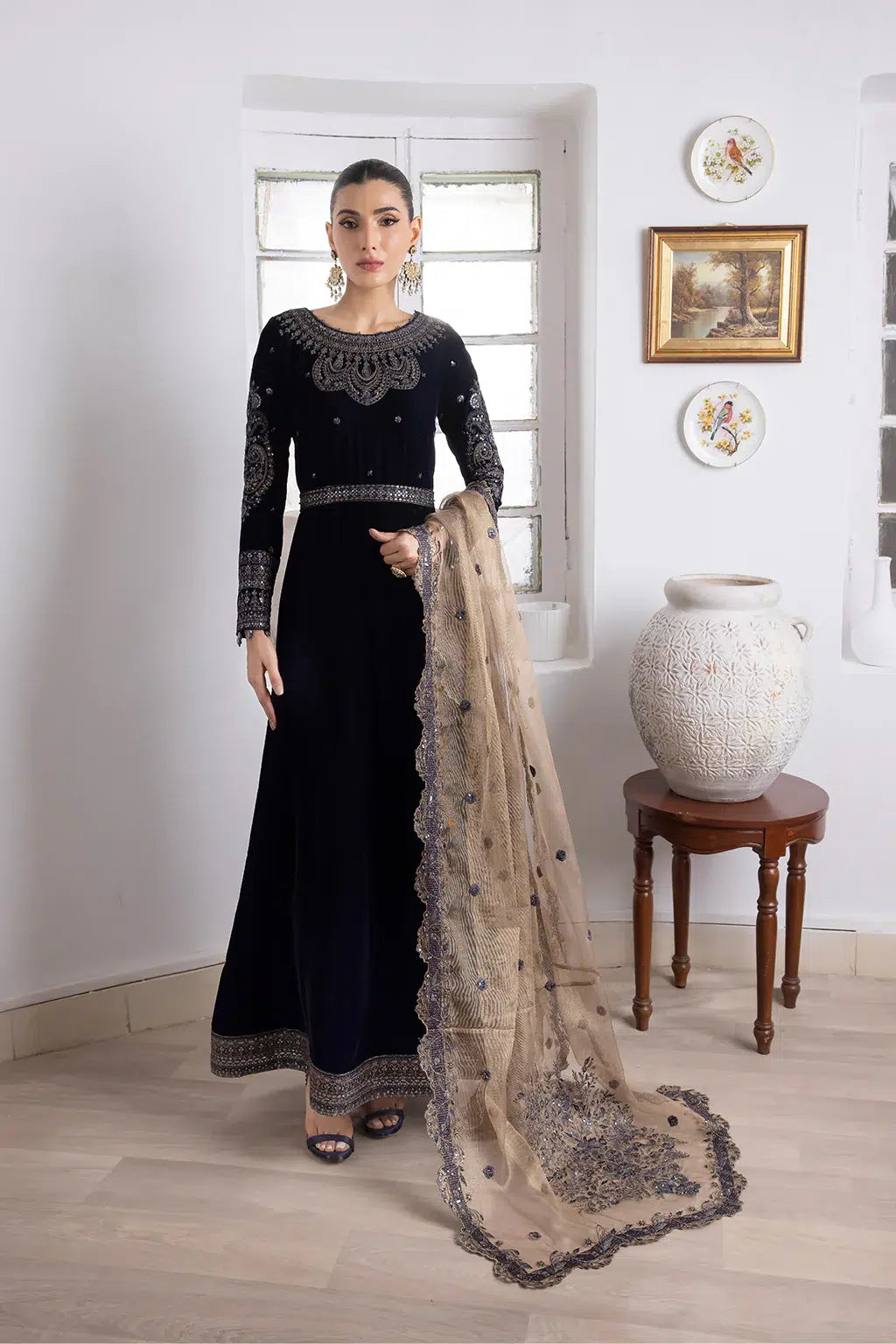 Iznik | Festive Velvet 23 | IV-35 SHAMS - House Of Anaya