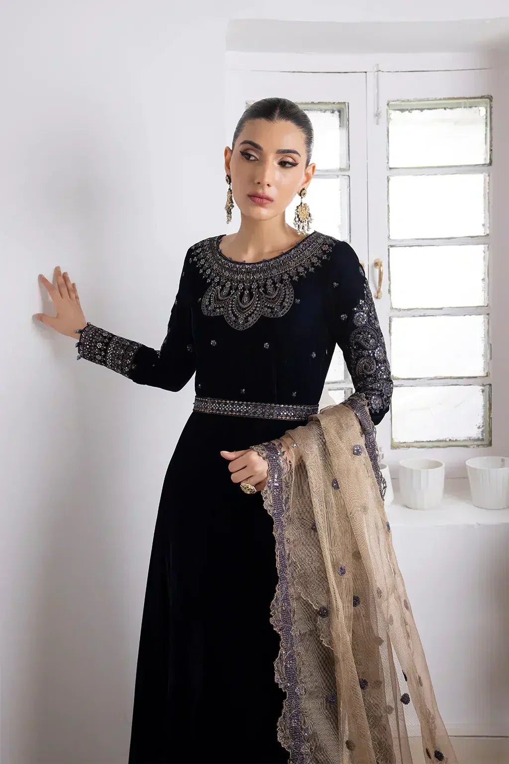 Iznik | Festive Velvet 23 | IV-35 SHAMS - House Of Anaya