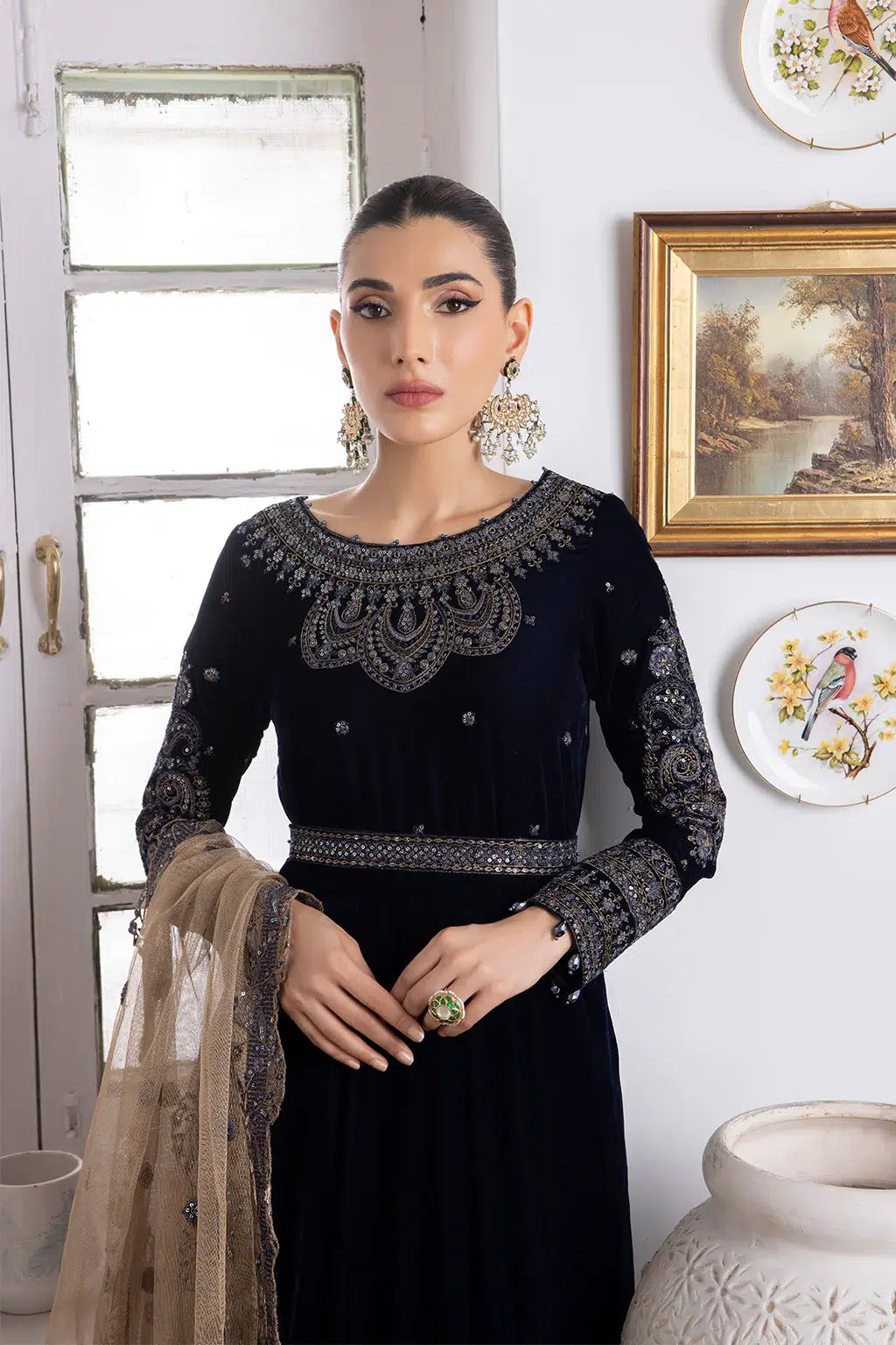 Iznik | Festive Velvet 23 | IV-35 SHAMS - House Of Anaya