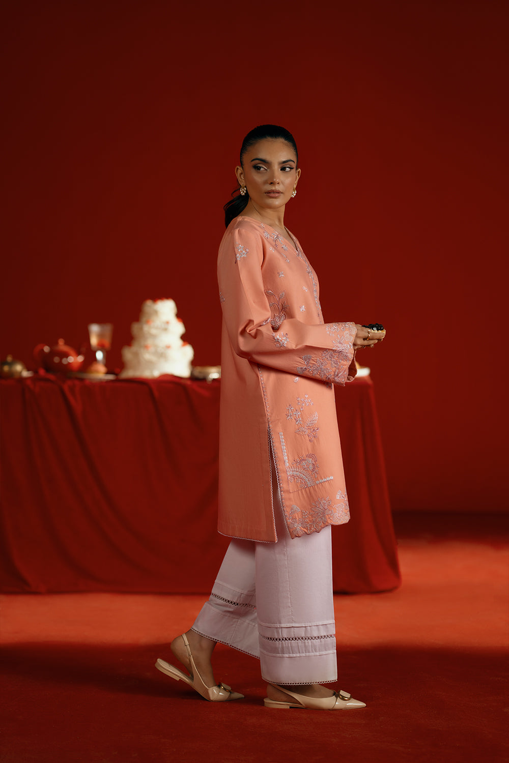 Saira Rizwan | Joolie Co ords | JOOLIE PEACH - JBP25-05