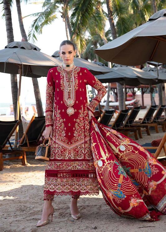 Kanwal Malik | Sareen Luxury Lawn 24 | Rose - House Of Anaya