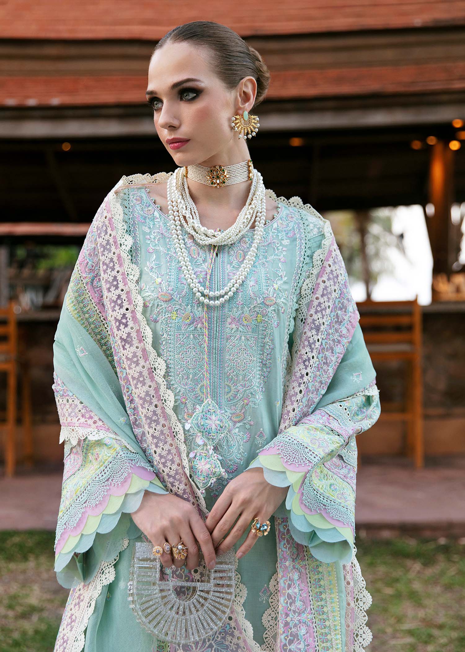 Kanwal Malik | Sareen Luxury Lawn 24 | Camilla - House Of Anaya