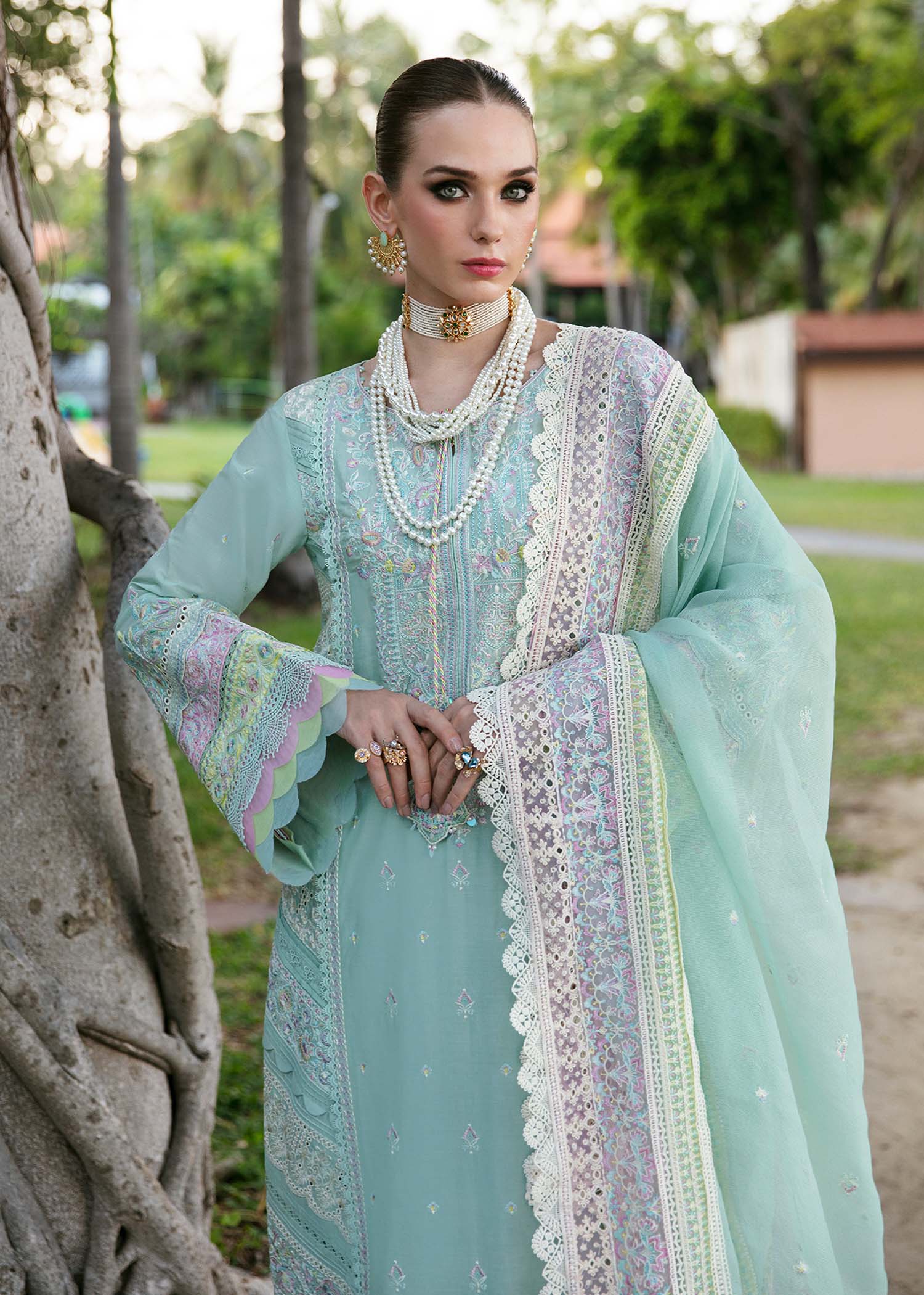 Kanwal Malik | Sareen Luxury Lawn 24 | Camilla - House Of Anaya
