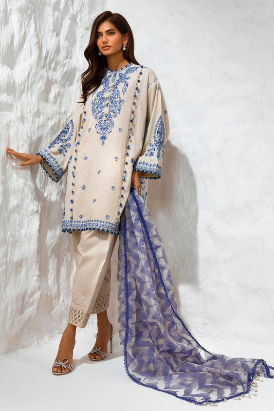 Sana Safinaz | Muzlin Summer 24 | 009A-CT - House Of Anaya