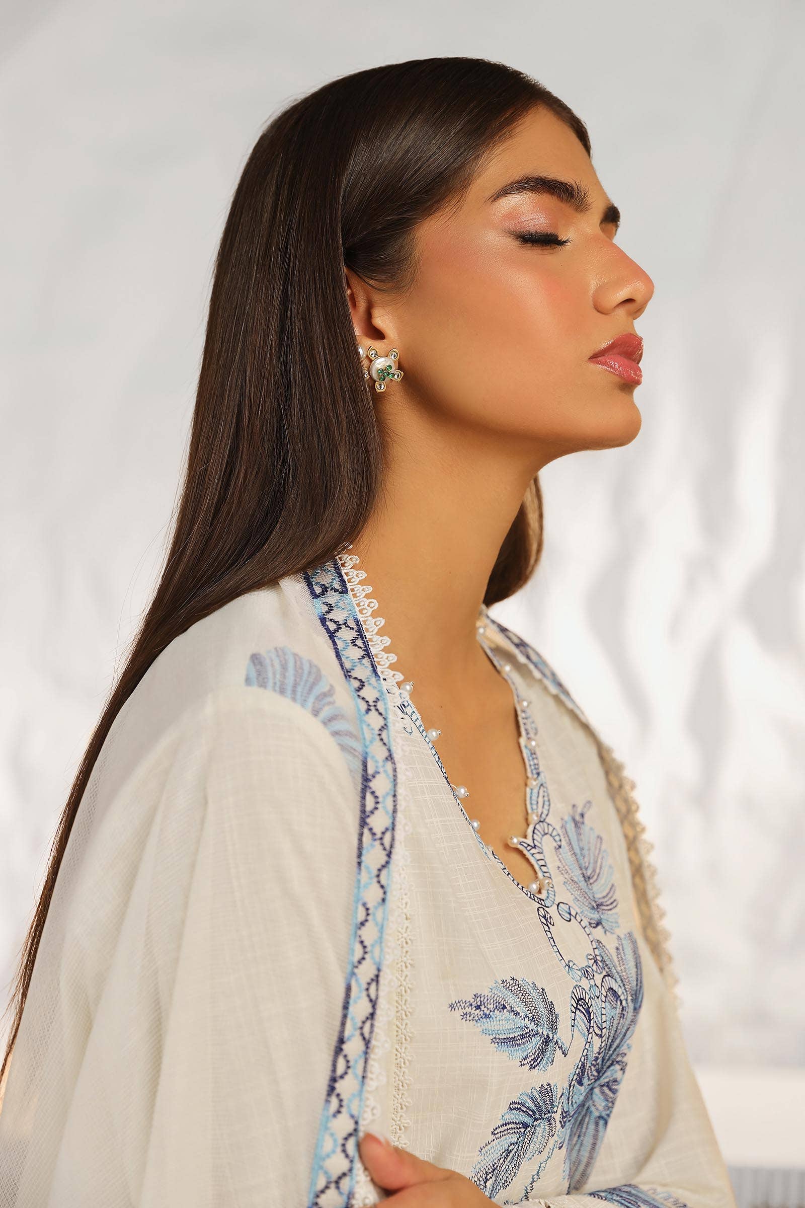 Sana Safinaz | Muzlin Summer 24 | 011A-CT - House Of Anaya