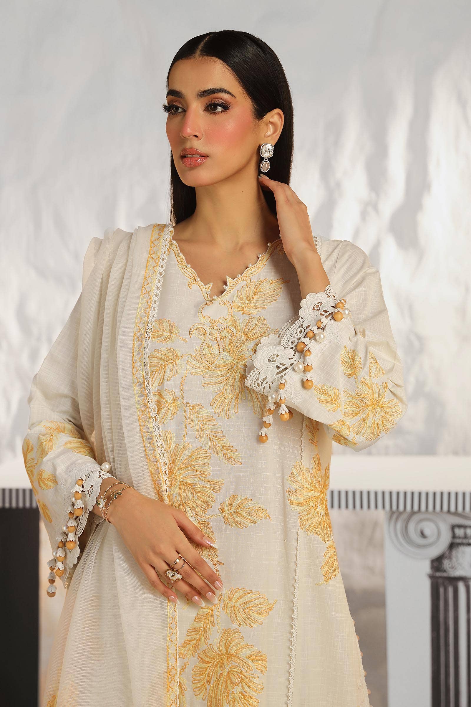 Sana Safinaz | Muzlin Summer 24 | 011B-CT - House Of Anaya