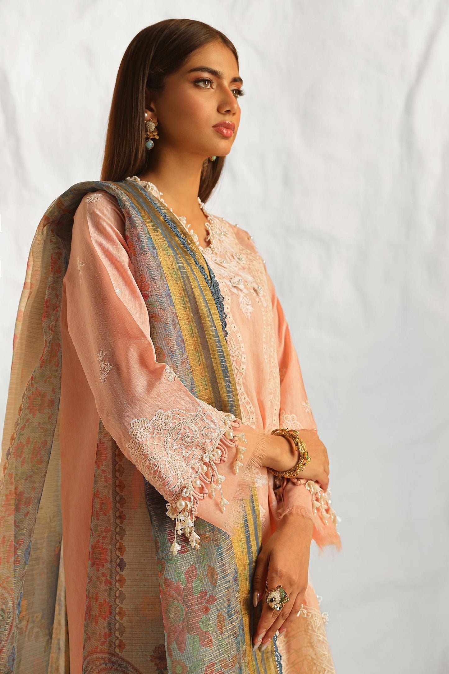 Sana Safinaz | Muzlin Summer 24 | 013A-DH - House Of Anaya