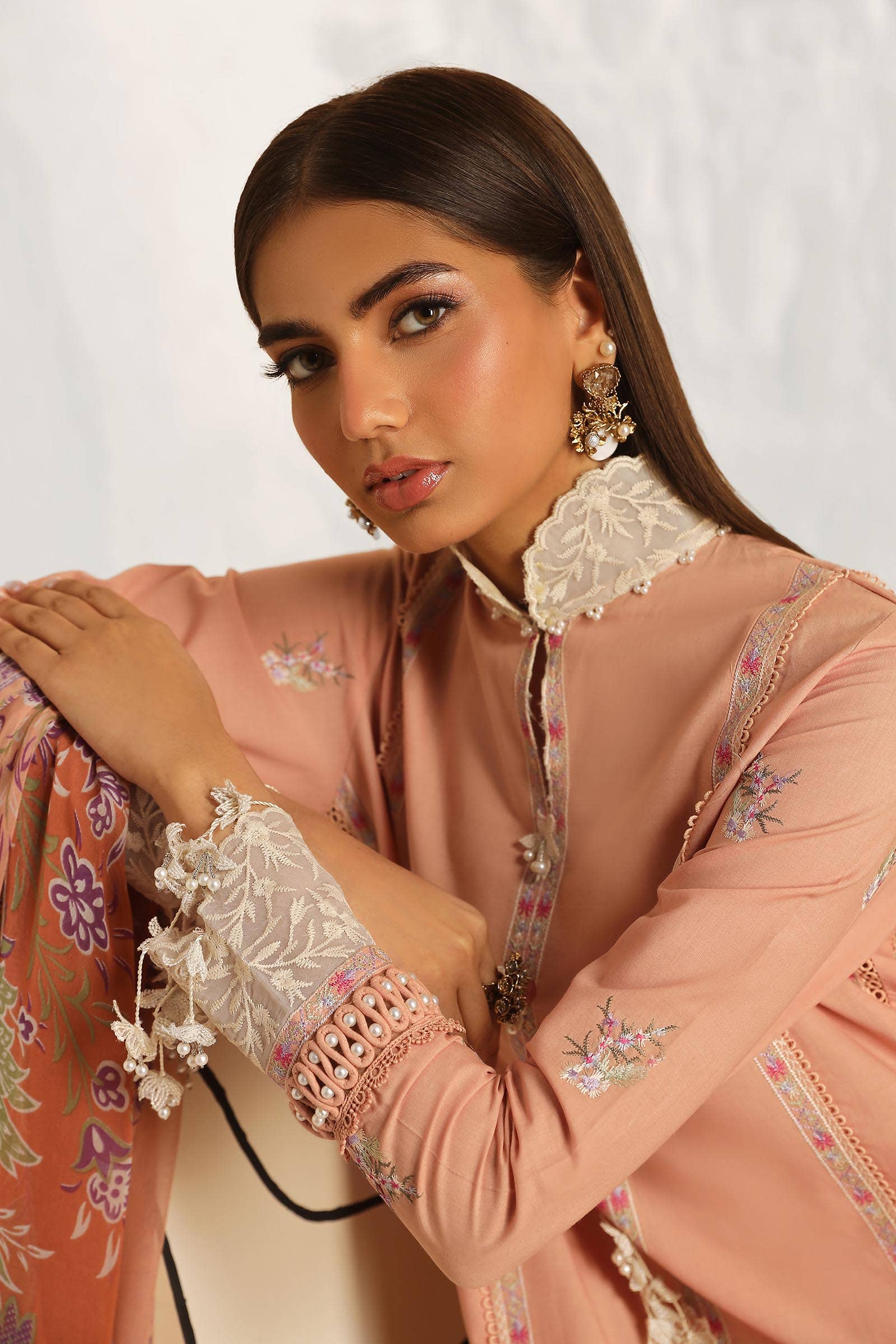 Sana Safinaz | Muzlin Summer 24 | 014B-CJ - House Of Anaya