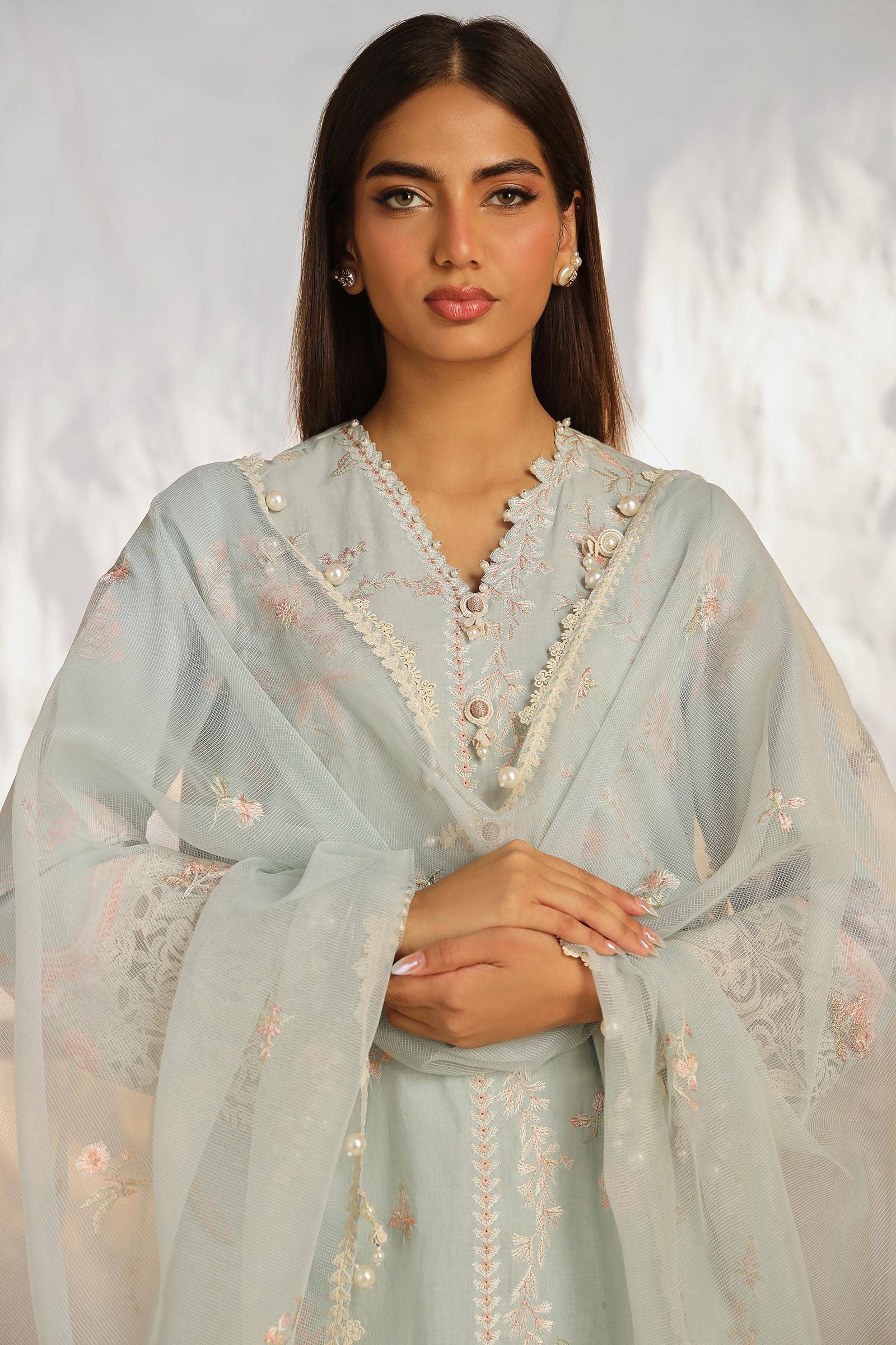 Sana Safinaz | Muzlin Summer 24 | 018A-CV - House Of Anaya