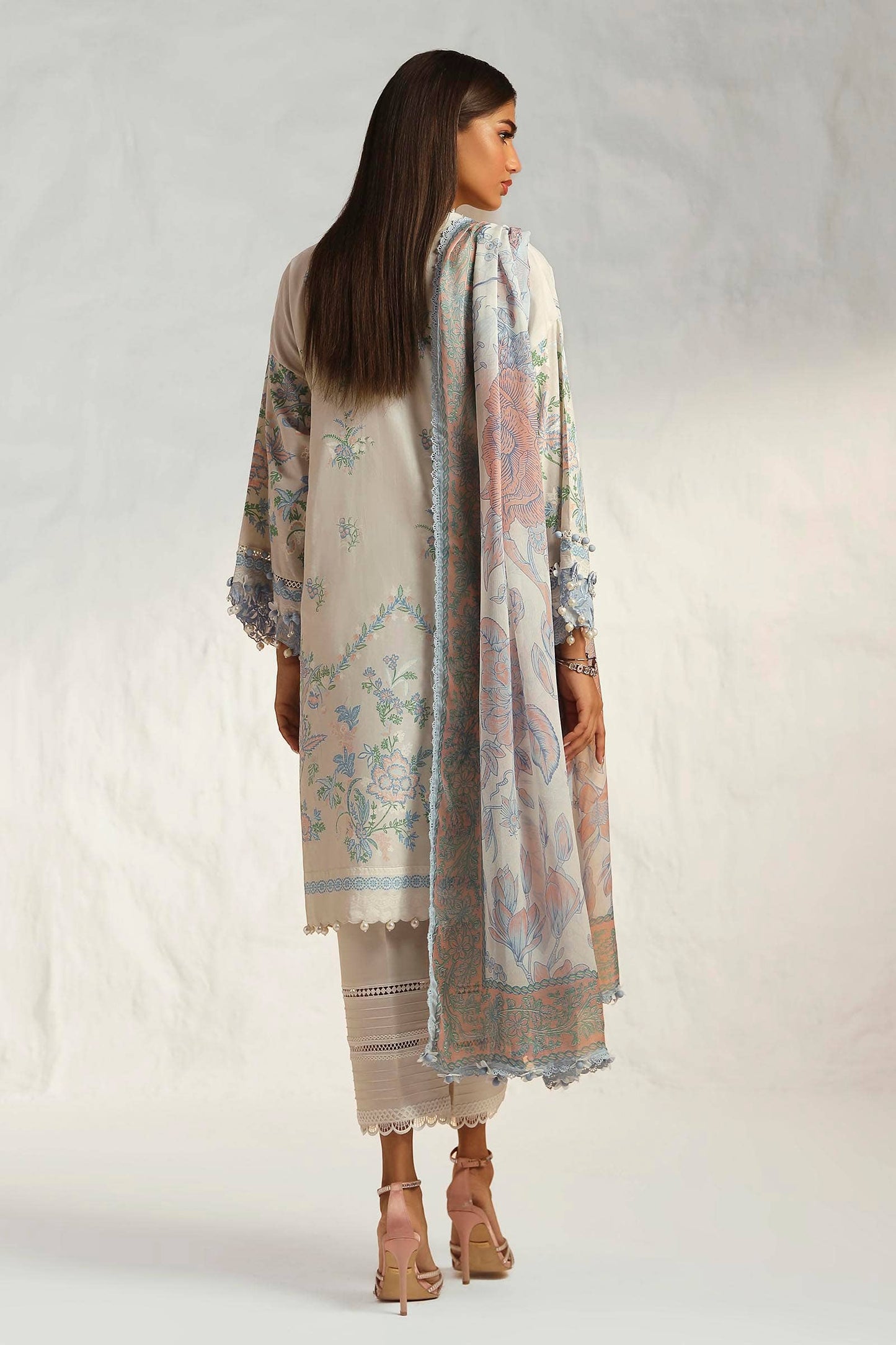Sana Safinaz | Muzlin Summer 24 | 019A-CJ - House Of Anaya