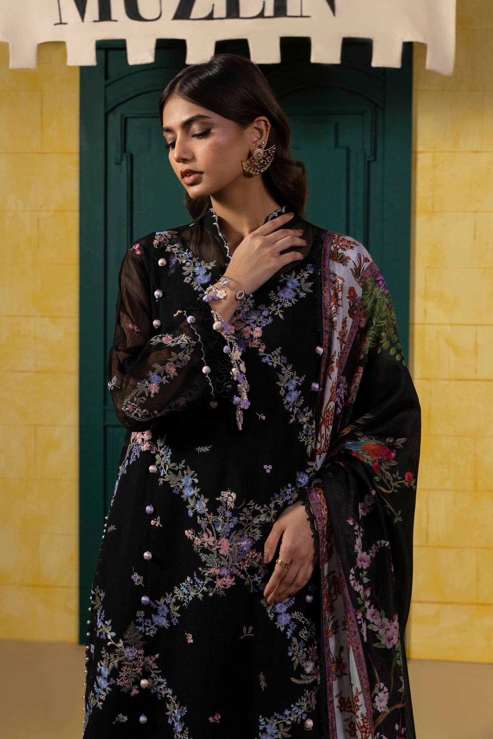 Sana Safinaz | Muzlin Spring 25 | M251-002B-3CV