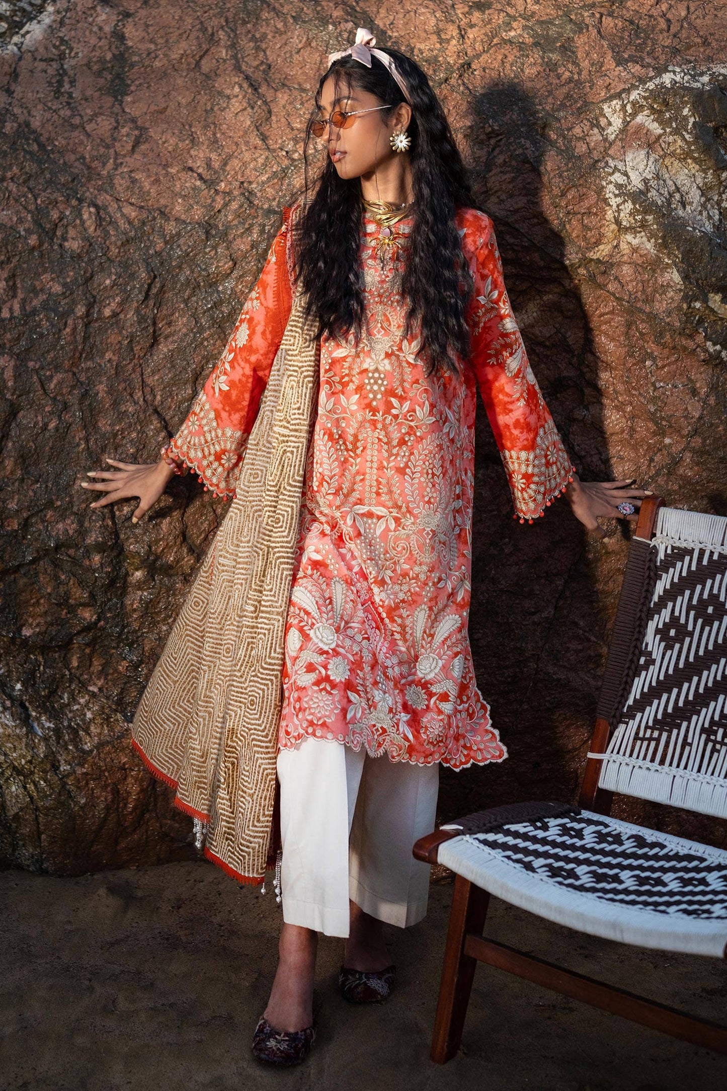 Sana Safinaz | Mahay Spring 24 | H241-018A-2BG - House Of Anaya