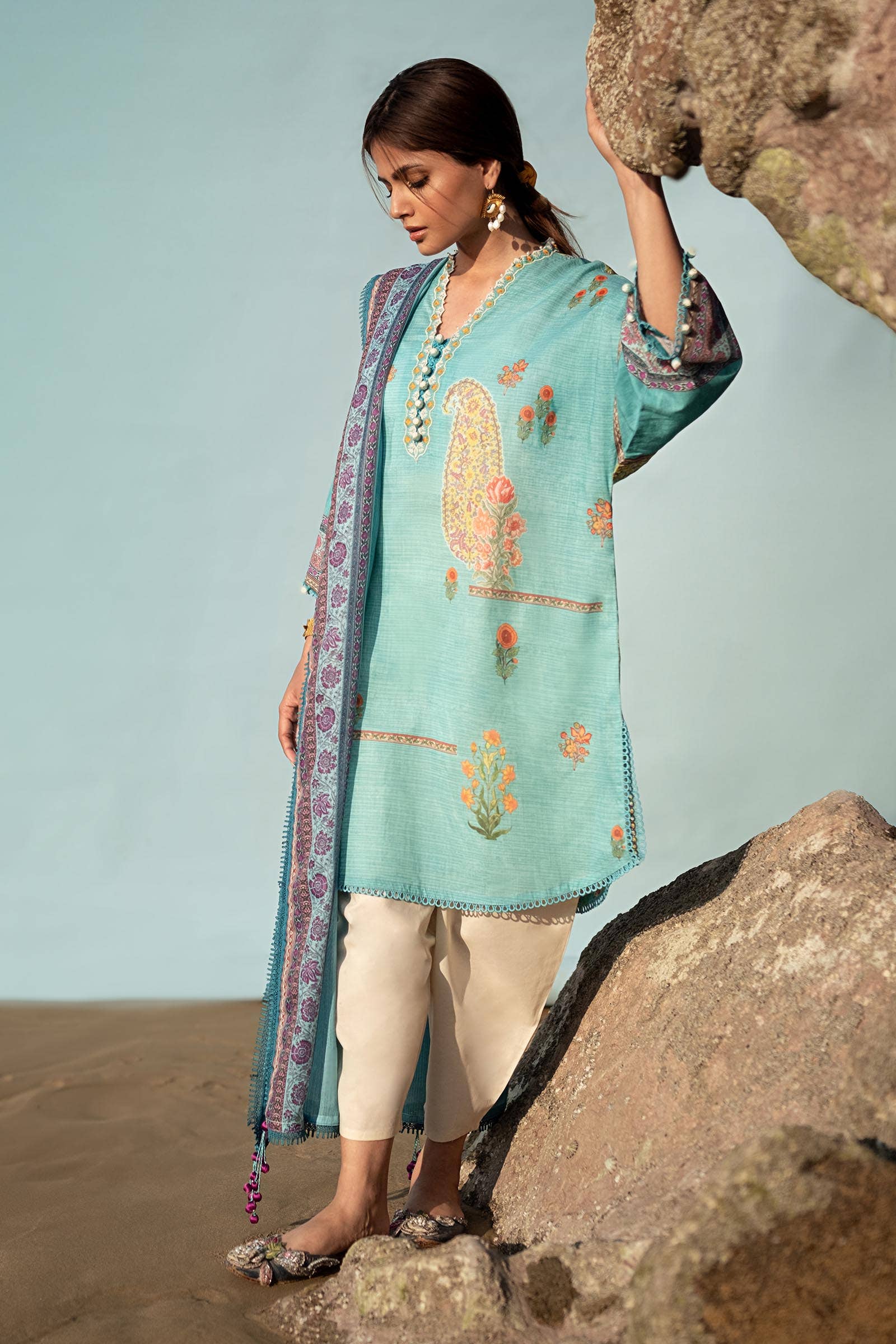 Sana Safinaz | Mahay Spring 24 | H241-022B-2BS - House Of Anaya