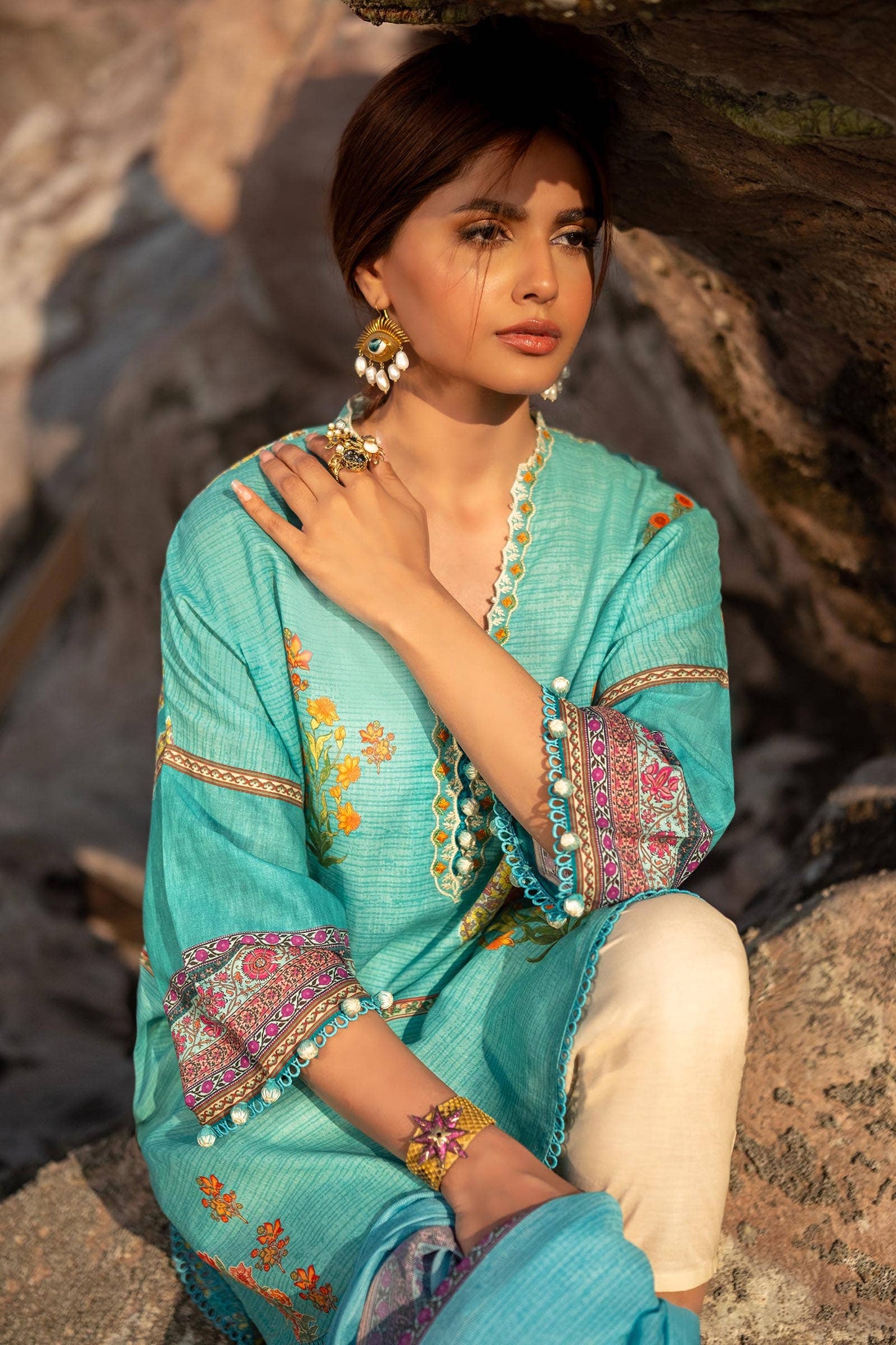 Sana Safinaz | Mahay Spring 24 | H241-022B-2BS - House Of Anaya