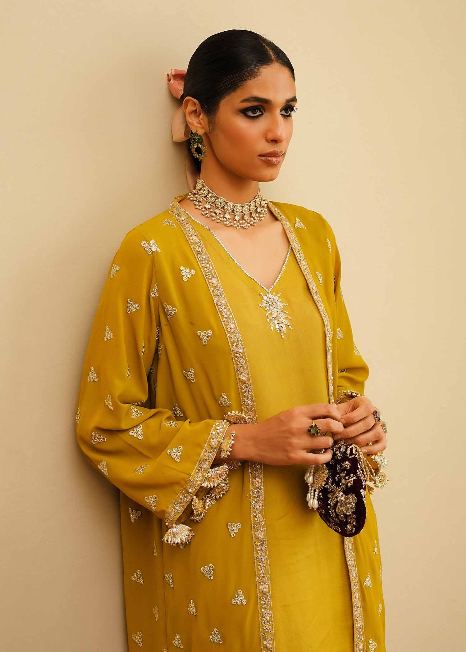 Mahgul | Eid Edit 2024 | Mustard Shine - House Of Anaya
