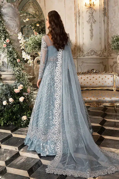 Maria B | Mbroidered Wedding Edition 23 | Ice Blue BD-2702 - House Of Anaya