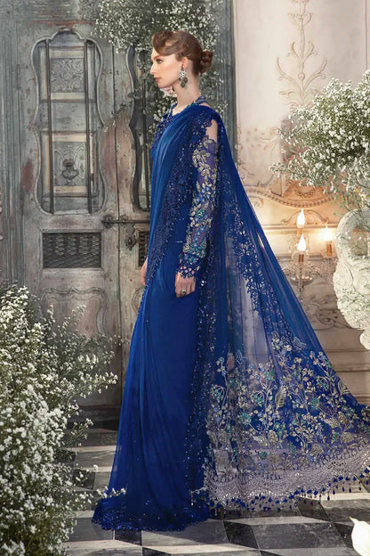 Maria B | Mbroidered Wedding Edition 23 | Cobalt Blue BD-2704 - House Of Anaya