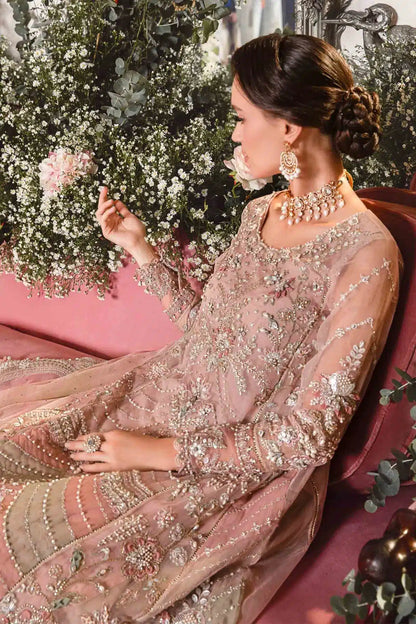 Maria B | Mbroidered Wedding Edition 23 | Pastel Pink BD-2706 - House Of Anaya