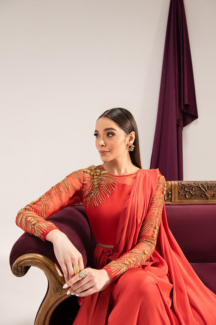 Maria Osama Khan | Tiffany Formals | Carnelian - House Of Anaya