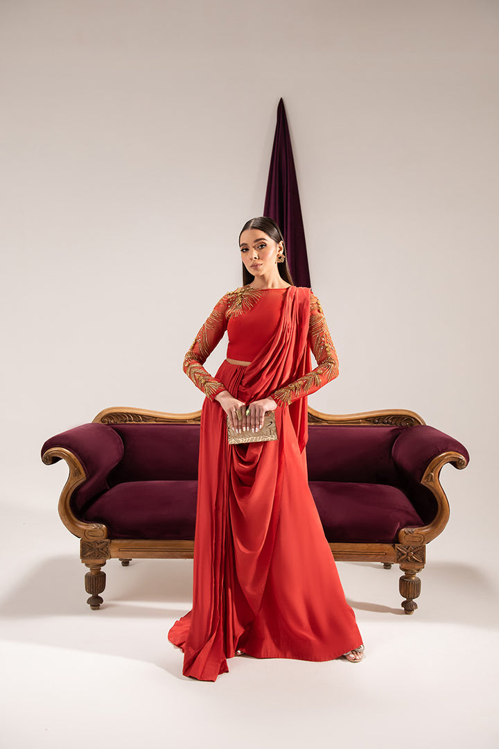 Maria Osama Khan | Tiffany Formals | Carnelian - House Of Anaya