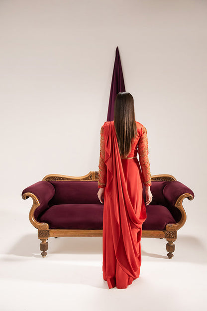 Maria Osama Khan | Tiffany Formals | Carnelian - House Of Anaya