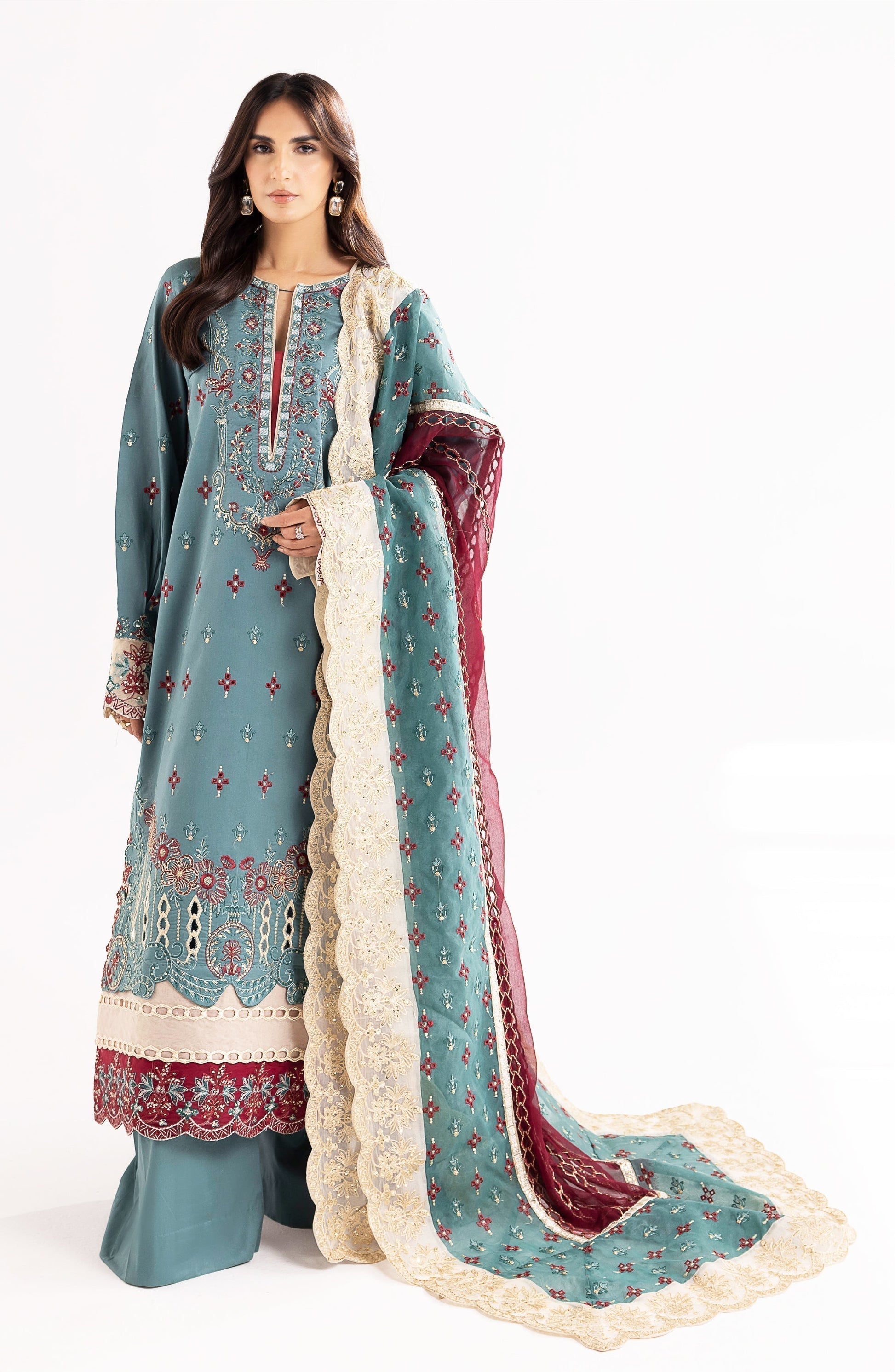 Maryum N Maria | Eid Luxury Lawn 24 | Laila - House Of Anaya