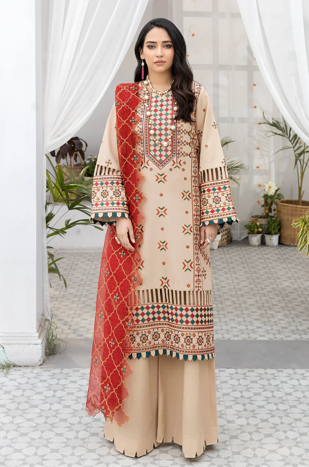 Mohagni | Muntazir Luxury Lawn 24 | AM-15 - House Of Anaya
