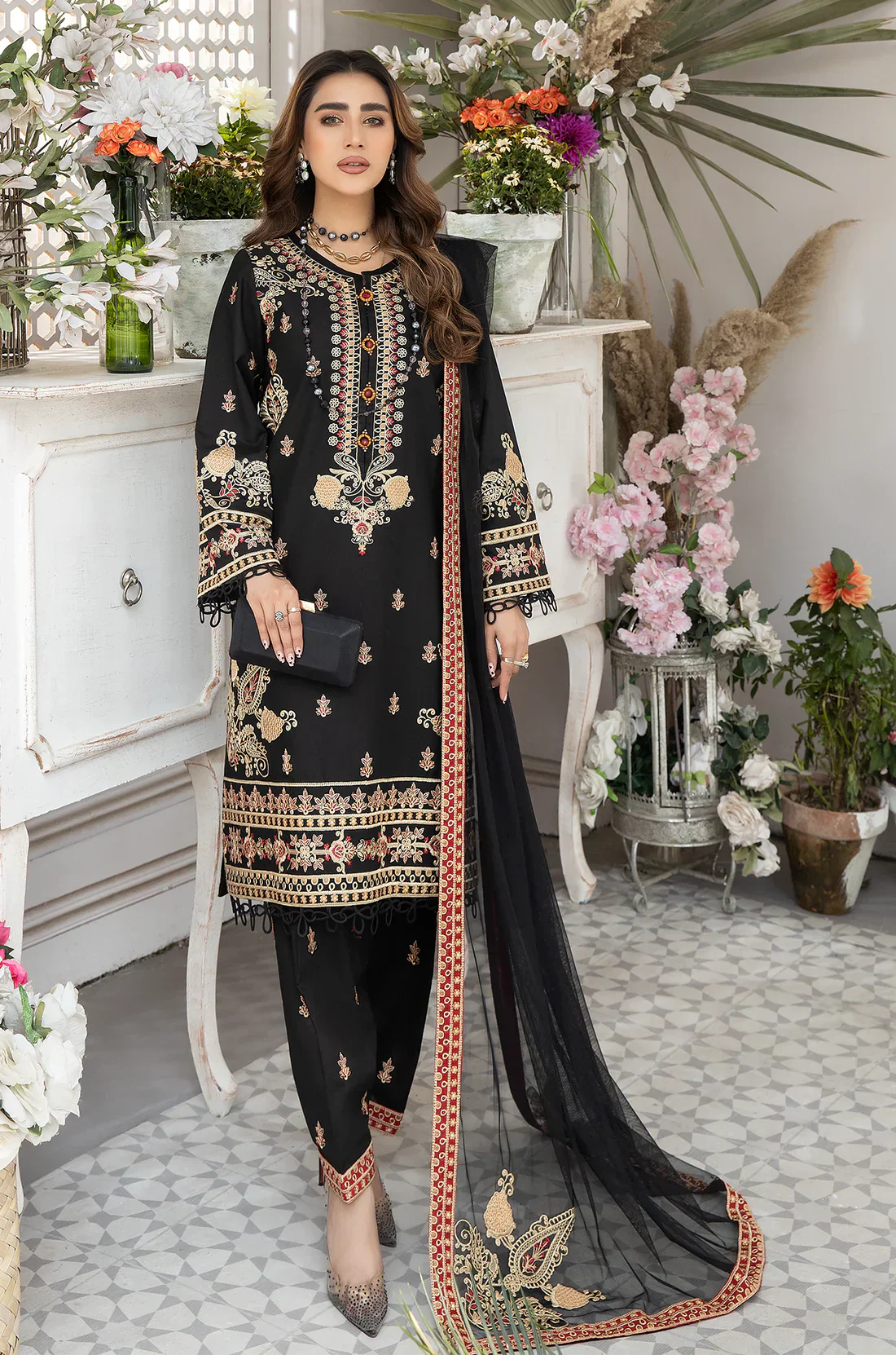 Mohagni | Muntazir Luxury Lawn 24 | AM-05 - House Of Anaya