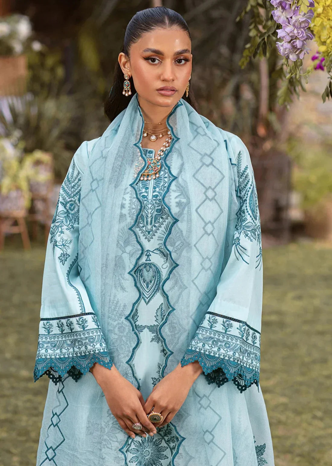 Mohagni | Muntazir Luxury Lawn 24 | CM-10 - House Of Anaya