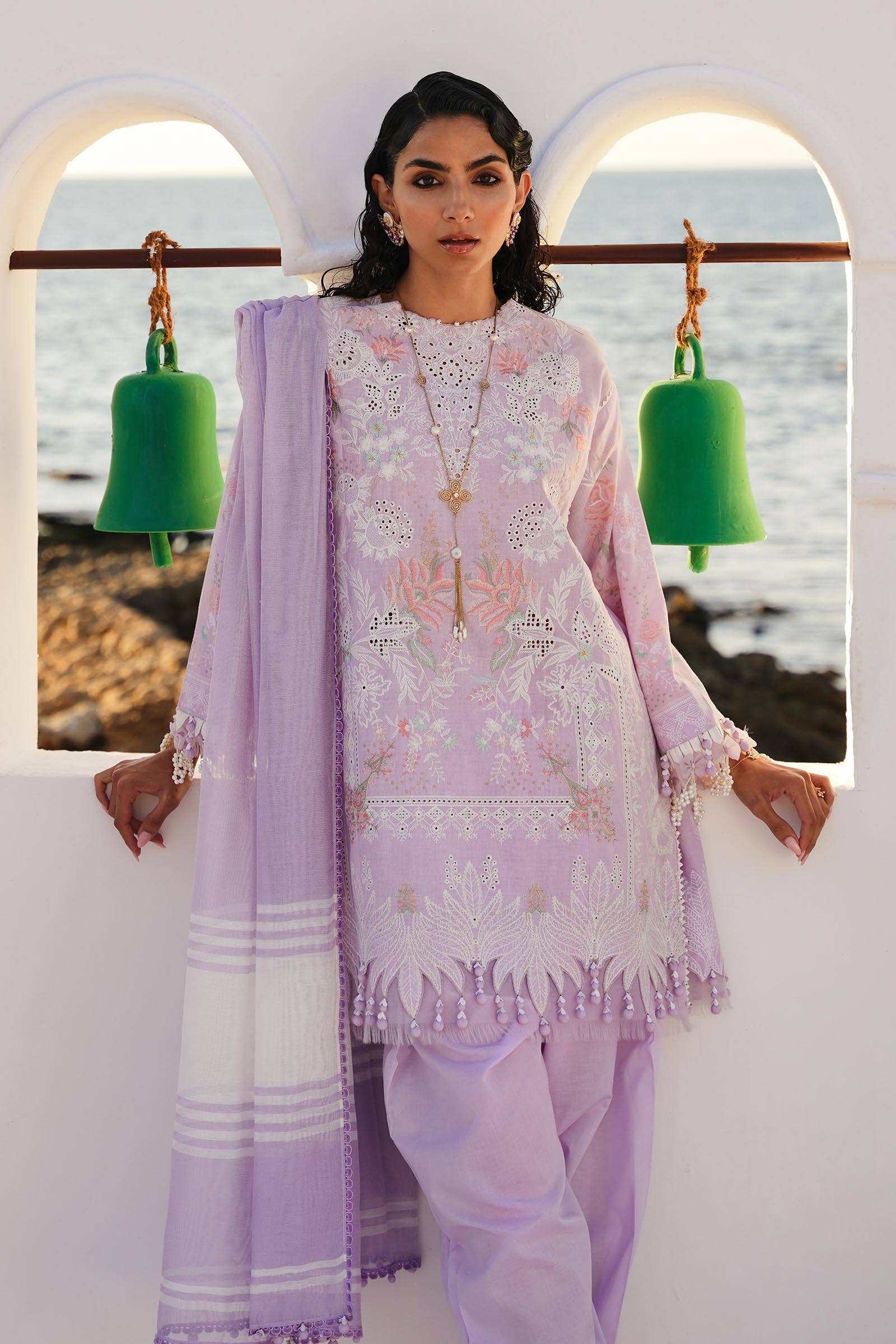 Sana Safinaz | Muzlin Spring 24 | M241-009B-DF - House Of Anaya