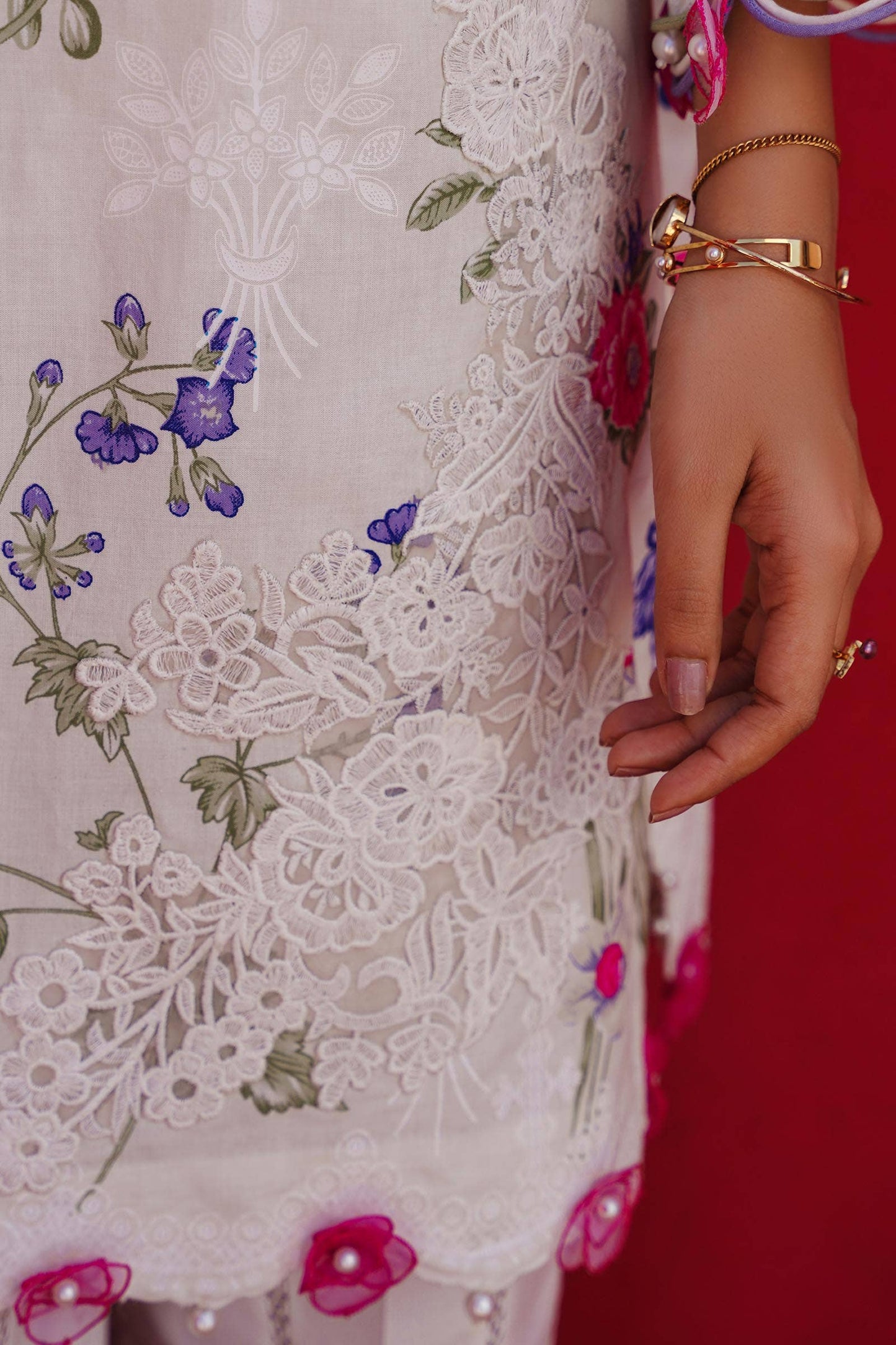 Sana Safinaz | Muzlin Spring 24 | M241-011A-CW - House Of Anaya