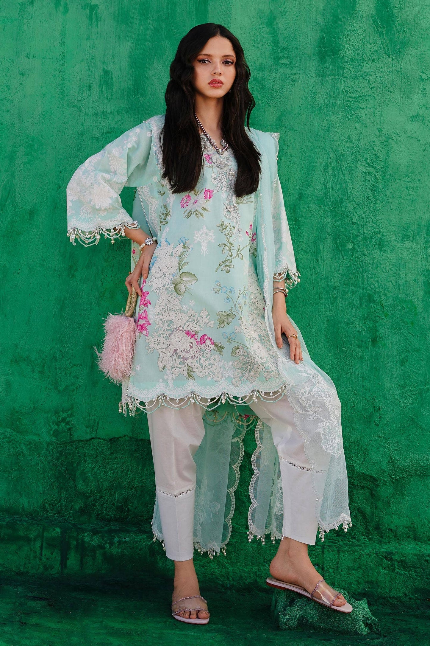 Sana Safinaz | Muzlin Spring 24 | M241-011B-CW - House Of Anaya