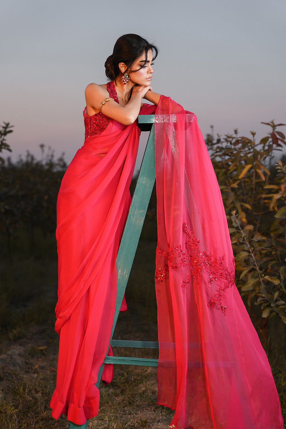 Nilofer Shahid | Verve Summer 24 | Radiant Rebel (Saree) - House Of Anaya