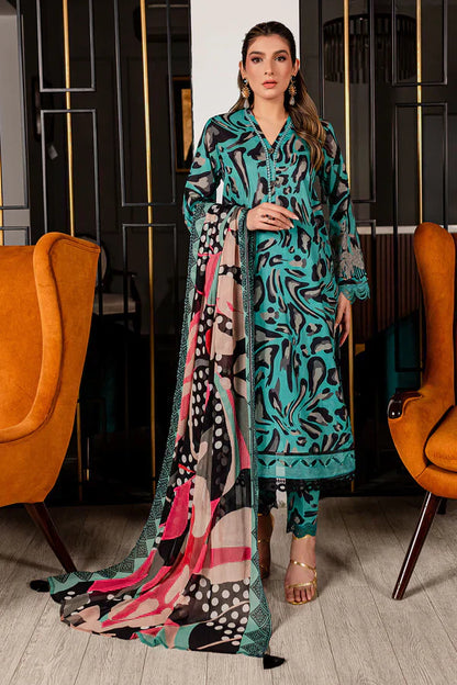 Nureh | Printed Lawn 24 | SP-95 - House Of Anaya