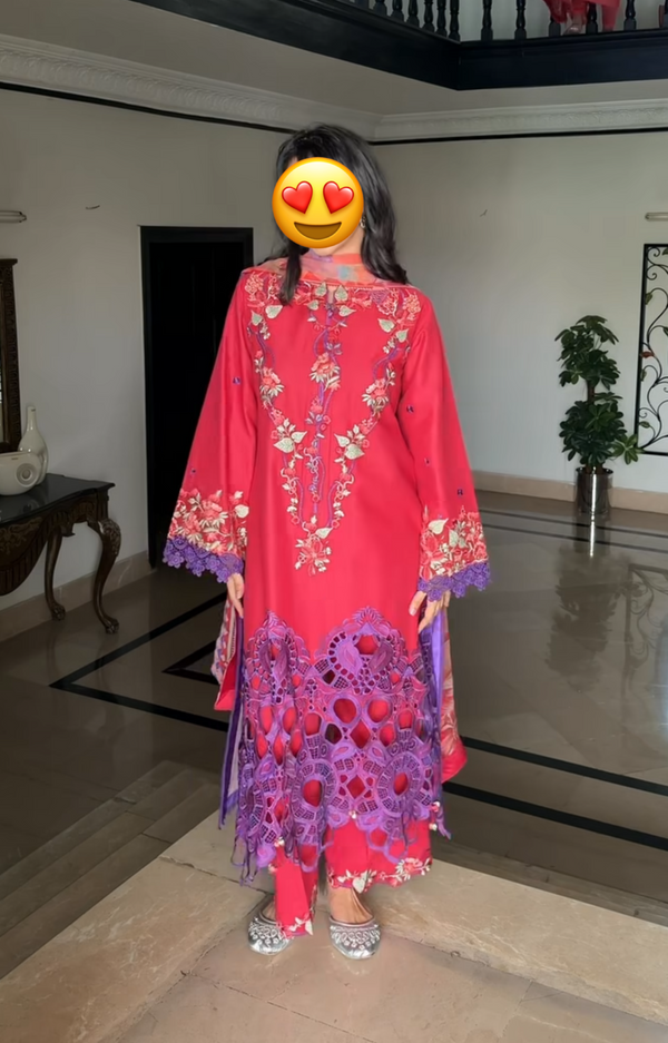 Customer wearing the outfit