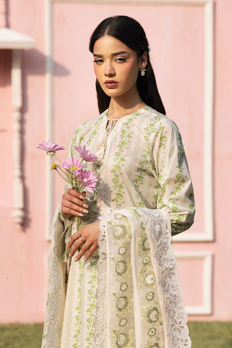 Cross Stitch | Premium Lawn 25 | GREEN TRELLIS - House Of Anaya