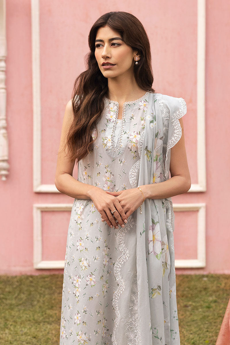 Cross Stitch | Premium Lawn 25 | Black FROST - House Of Anaya