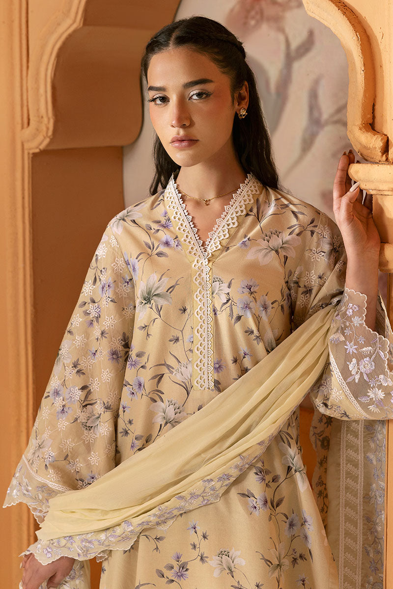 Cross Stitch | Premium Lawn 25 | OLIVE MUSE - House Of Anaya