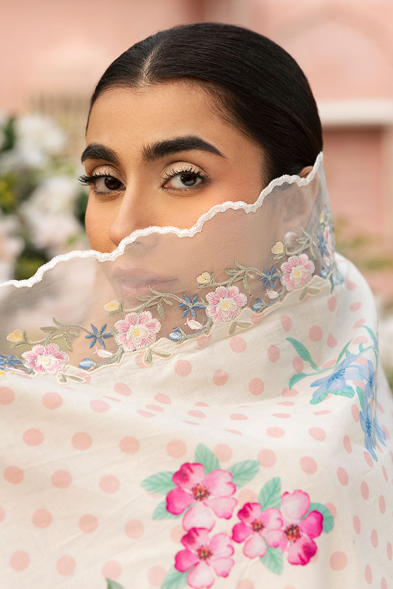 Cross Stitch | Premium Lawn 25 | PASTEL BLOOM - House Of Anaya