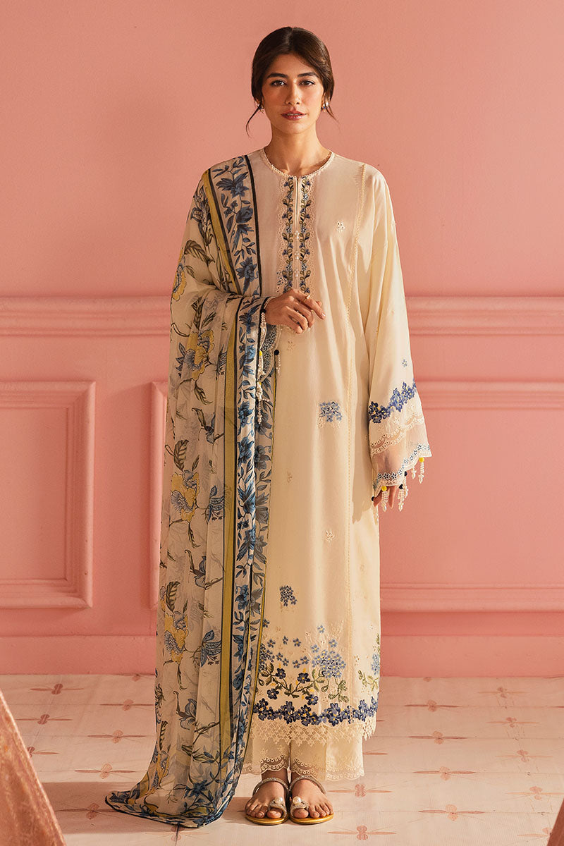Cross Stitch | Premium Lawn 25 | BLUE ALLURE - House Of Anaya