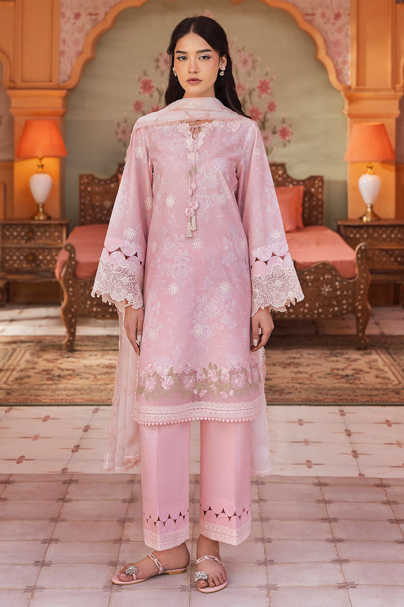 Cross Stitch | Premium Lawn 25 | FLORAL TIE - House Of Anaya