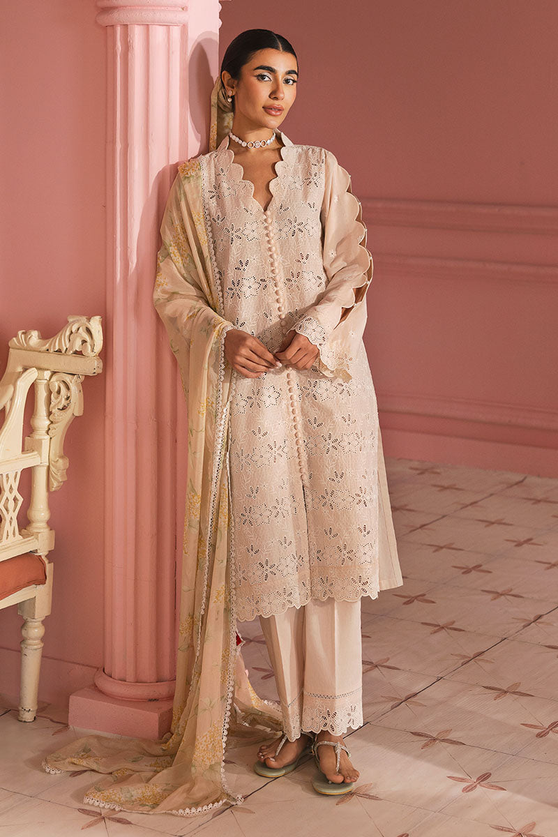 Cross Stitch | Premium Lawn 25 | PEACH PARFAIT - House Of Anaya