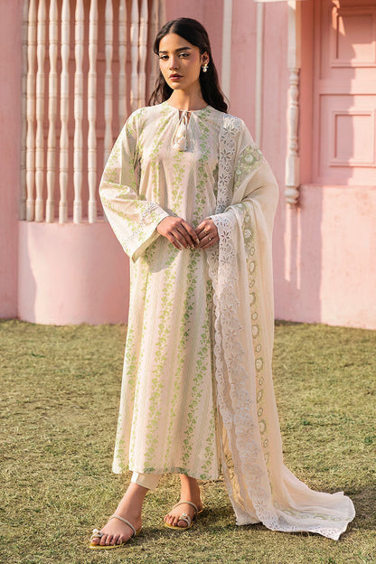 Cross Stitch | Premium Lawn 25 | GREEN TRELLIS - House Of Anaya