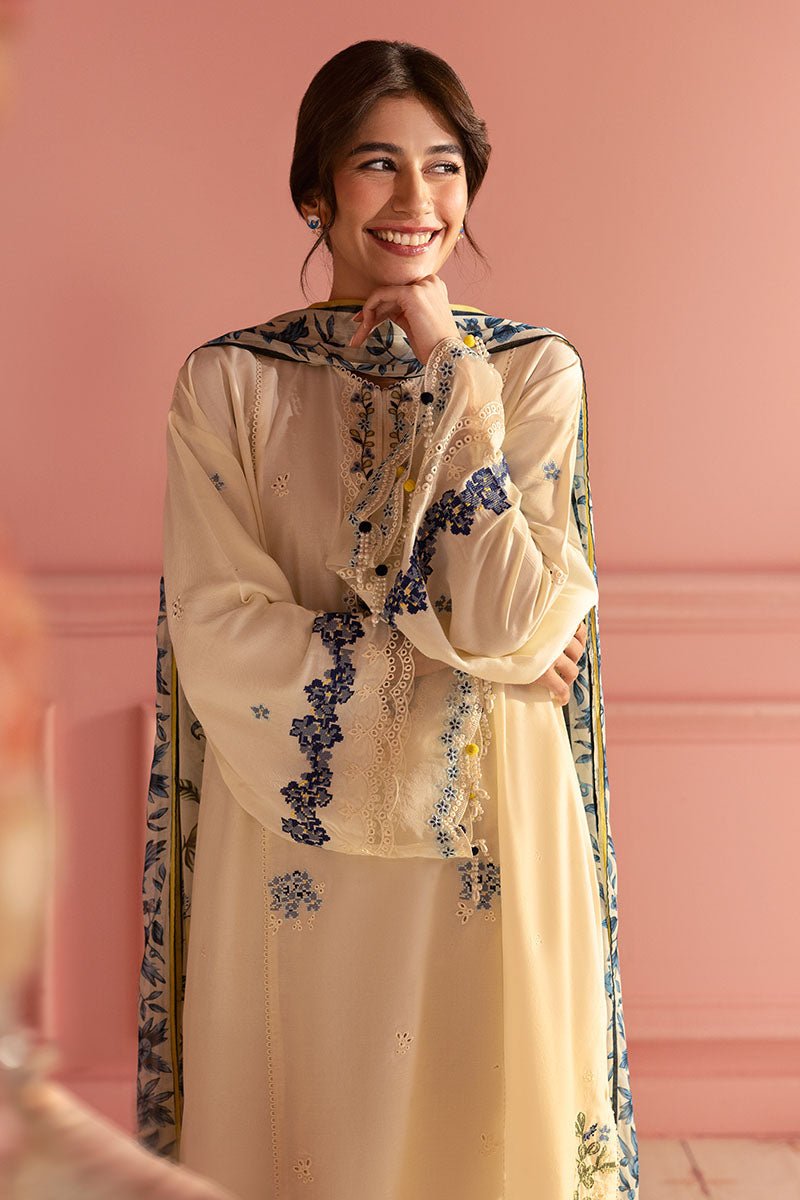 Cross Stitch | Premium Lawn 25 | BLUE ALLURE - House Of Anaya