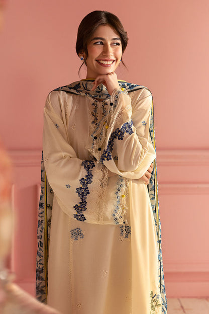 Cross Stitch | Premium Lawn 25 | BLUE ALLURE - House Of Anaya
